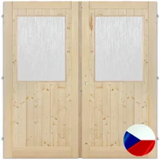 Palubkové dveře dvoukřídlé 1/3 SKLO DUO