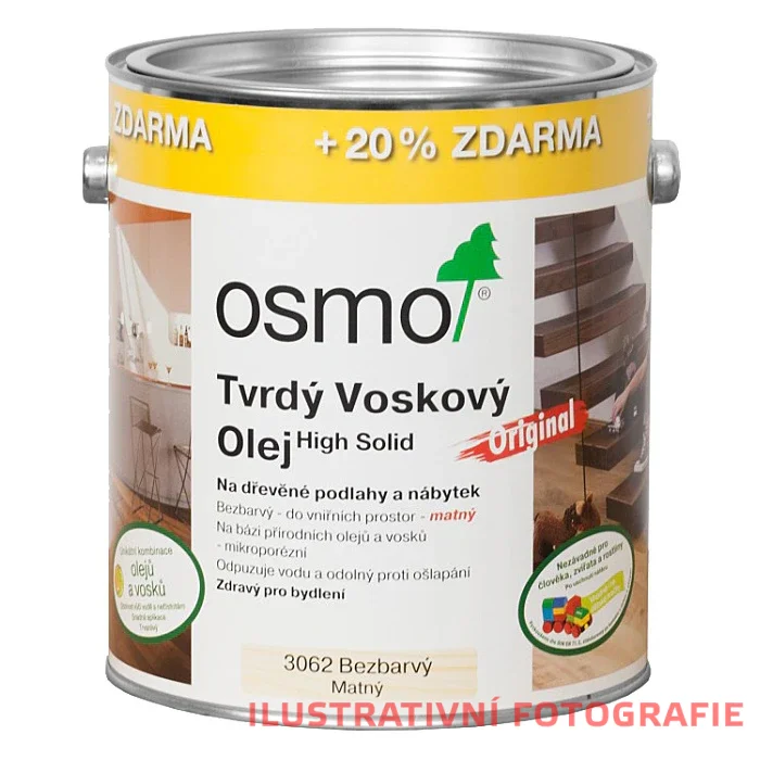 OSMO Tvrdý voskový olej Original - AKCE 3l