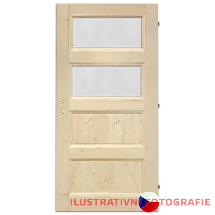 Interiérové dveře GASPER LUX 2S2K - Rozměr dveří: 80, Orientace: Pravé