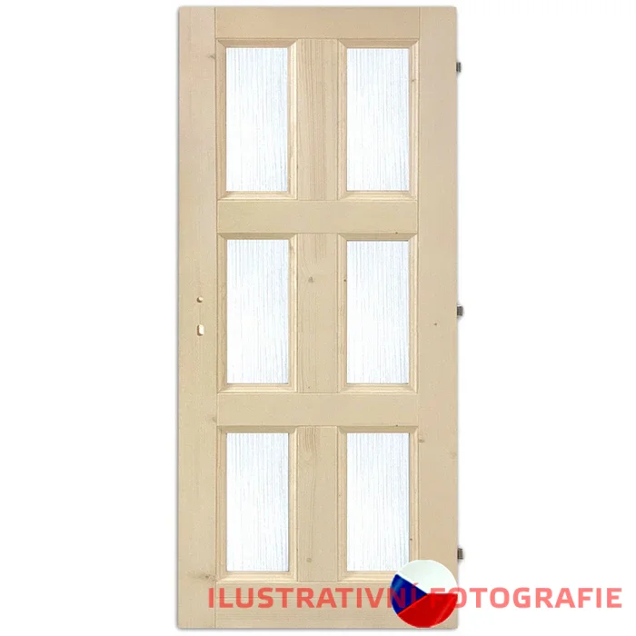 Interiérové dveře JASMÍNA LUX 6S - Rozměr dveří: 90, Orientace: Levé