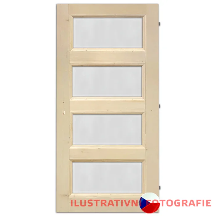 Interiérové dveře GASPER LUX 4S - Rozměr dveří: 80, Orientace: Levé