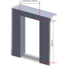 Rámová zárubeň dvoukřídlá