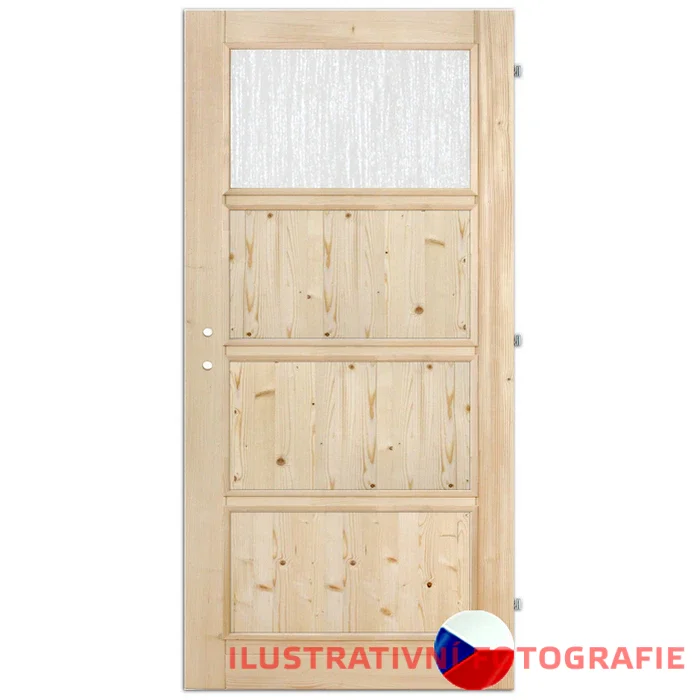 Interiérové dveře VERA II 1S3K - Rozměr dveří: 80, Orientace: Levé
