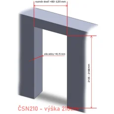 Obložková zárubeň 10 cm ČSN 210