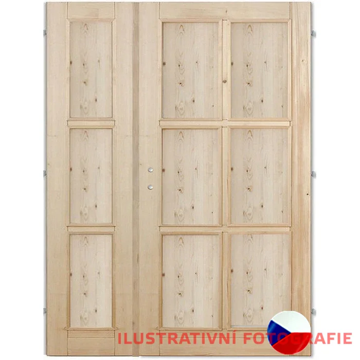 Interiérové dveře dvoukřídlé JASMÍNA D - Rozměr DV dveří: 125 cm , Orientace: pravé otevíravé + levé fix