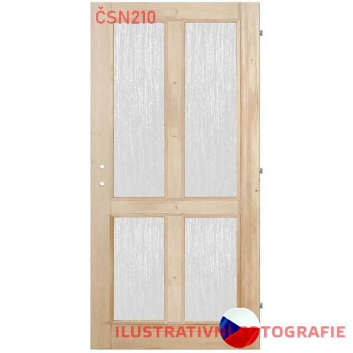 Interiérové dveře ELEGANT 4S 210 cm - Rozměr dveří: 60, Orientace: Pravé