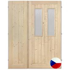 Palubkové dveře dvoukřídlé 2x SKLO