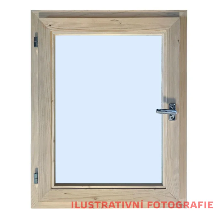 Dřevěné okno Basic PLUS 60 x 45 cm - otevíravé - Orientace: Okno pravé