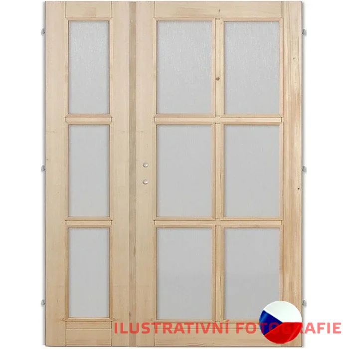 Interiérové dveře dvoukřídlé JASMÍNA A - Rozměr DV dveří: 160 cm, Orientace: pravé otevíravé + levé fix