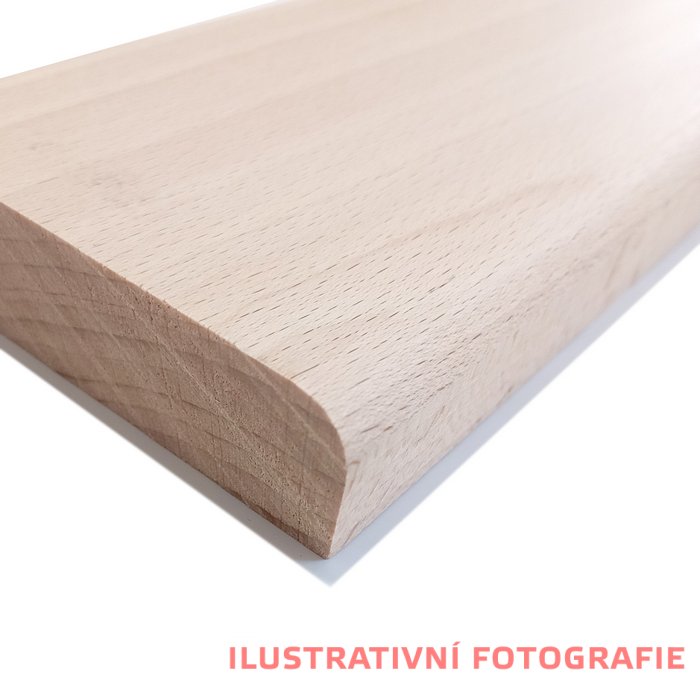 Bukový práh s těsněním - Délka: 1450 mm