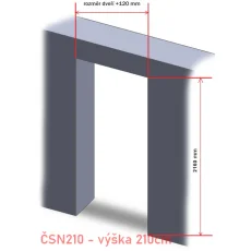 Rámová zárubeň 210 cm