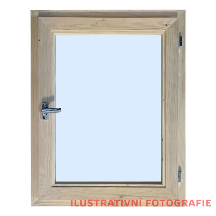 Dřevěné okno Basic PLUS 60 x 45 cm - otevíravé - Orientace: Okno pravé