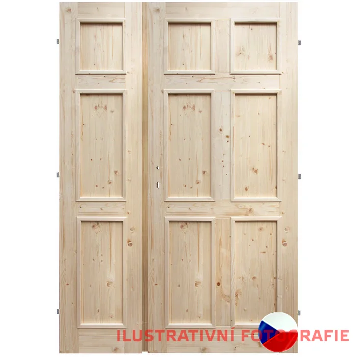 Interiérové dveře dvoukřídlé TREND 9K - Rozměr DV dveří: 160 cm, Orientace: pravé otevíravé + levé fix